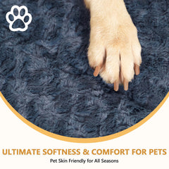 WagWonders dog bed mat close-up reveals ultra-soft rose velvet texture for cozy naps