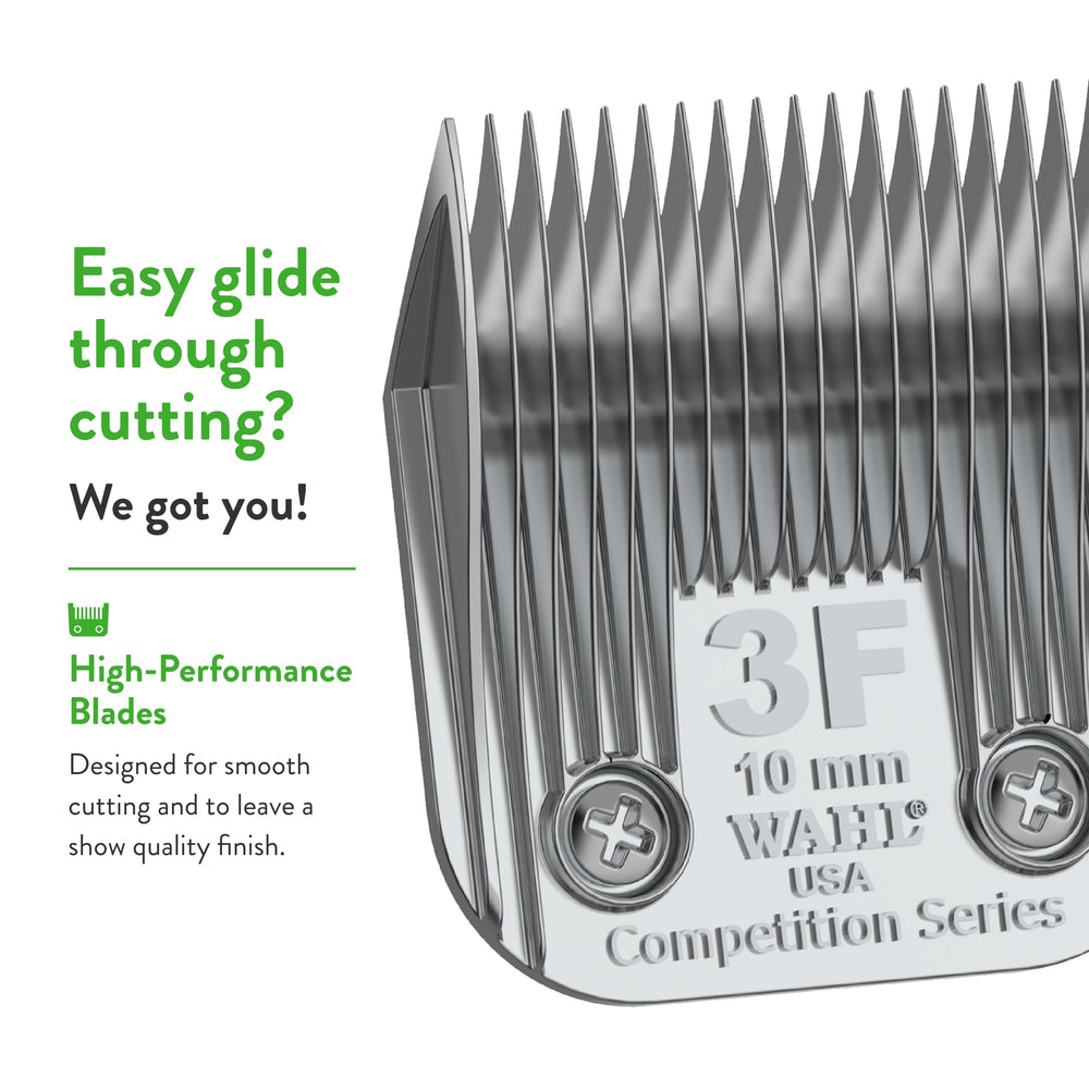 Wahl 25/64-inch cut length shown for smooth grooming sessions.