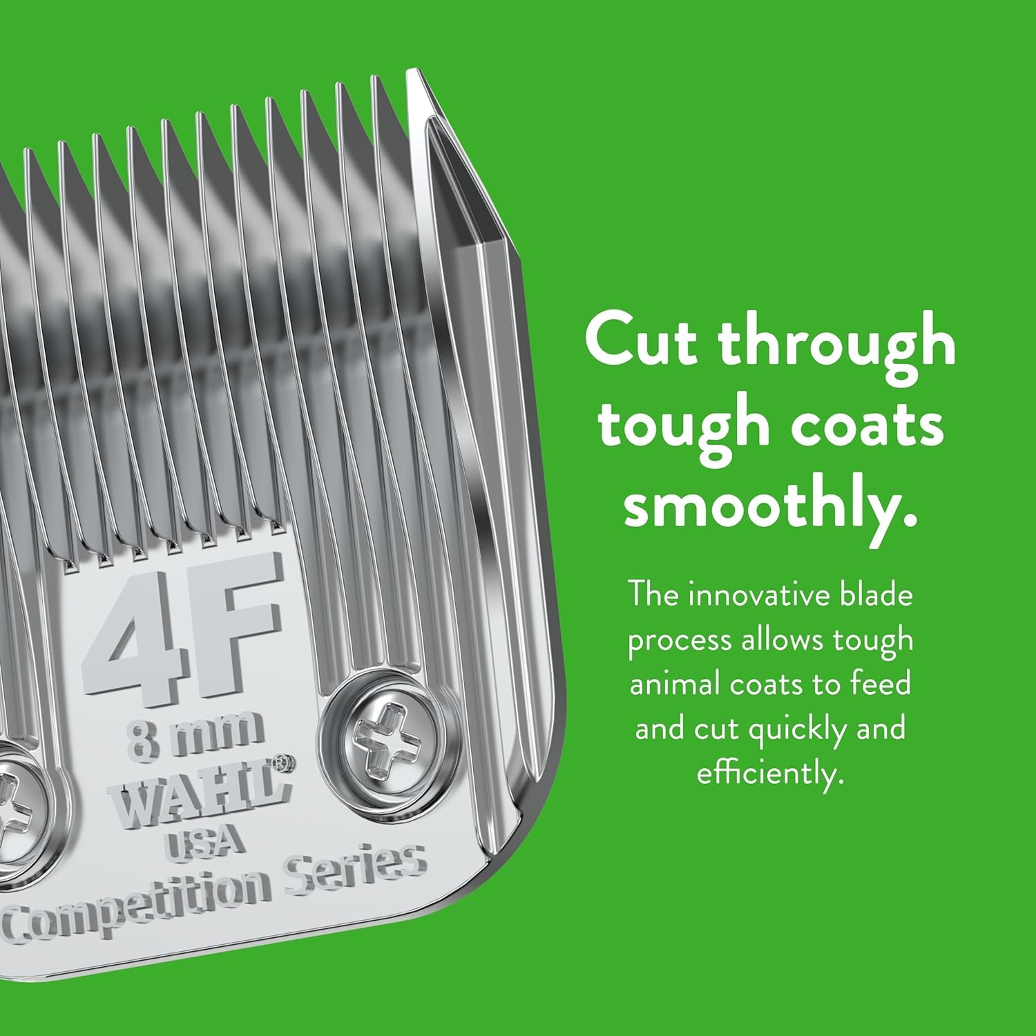 Wahl Animal 4F blade shown for dogs, cats, and horses grooming use