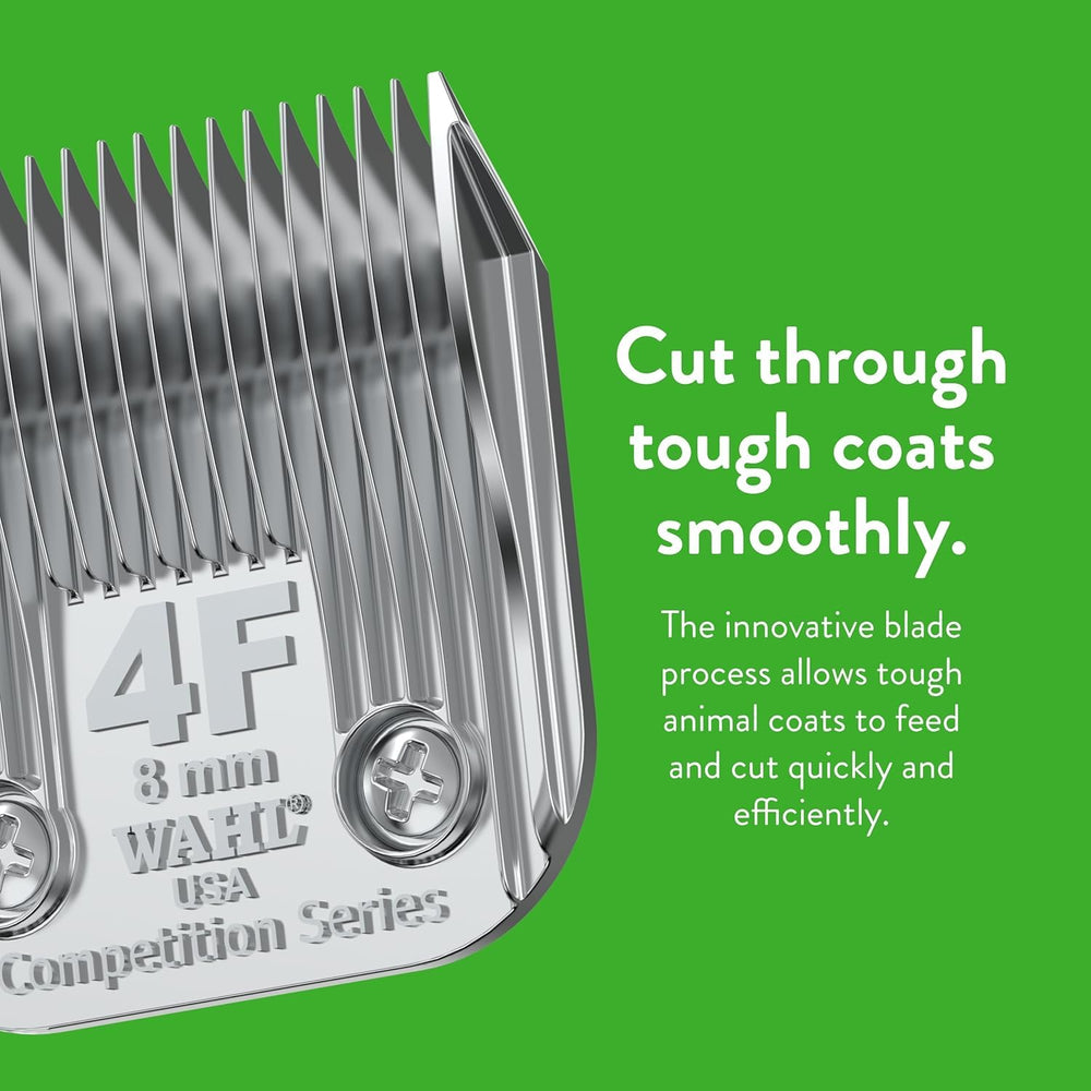 Wahl Animal 4F blade shown for dogs, cats, and horses grooming use