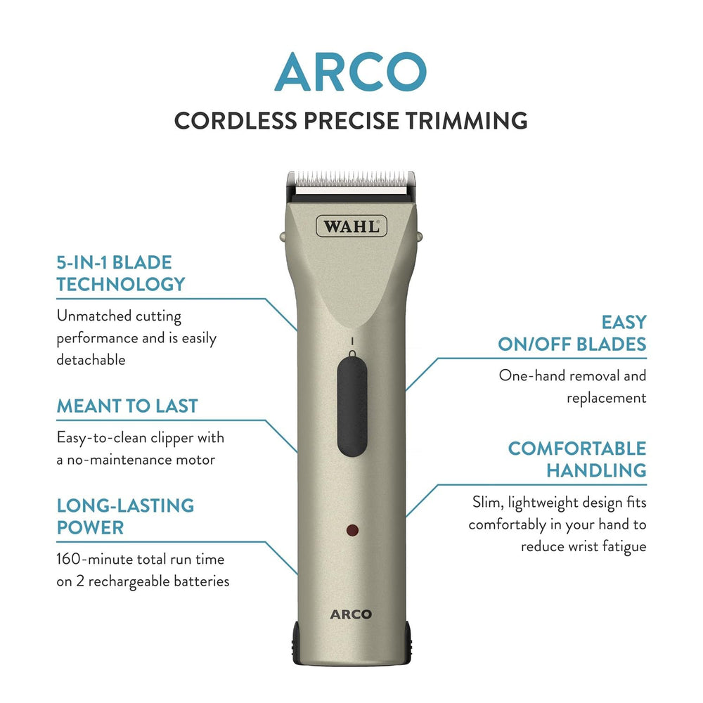 Wahl Arco Pet Clipper side profile for an ergonomic grip.