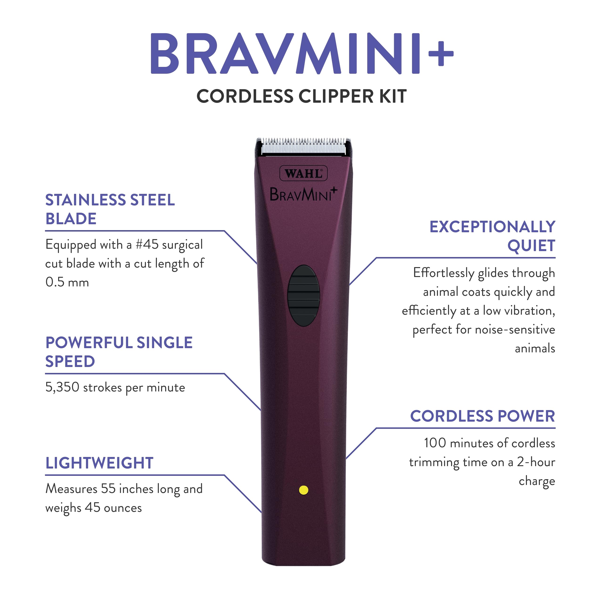 Wahl BravMini+ blade 45 surgical cut for precise trims