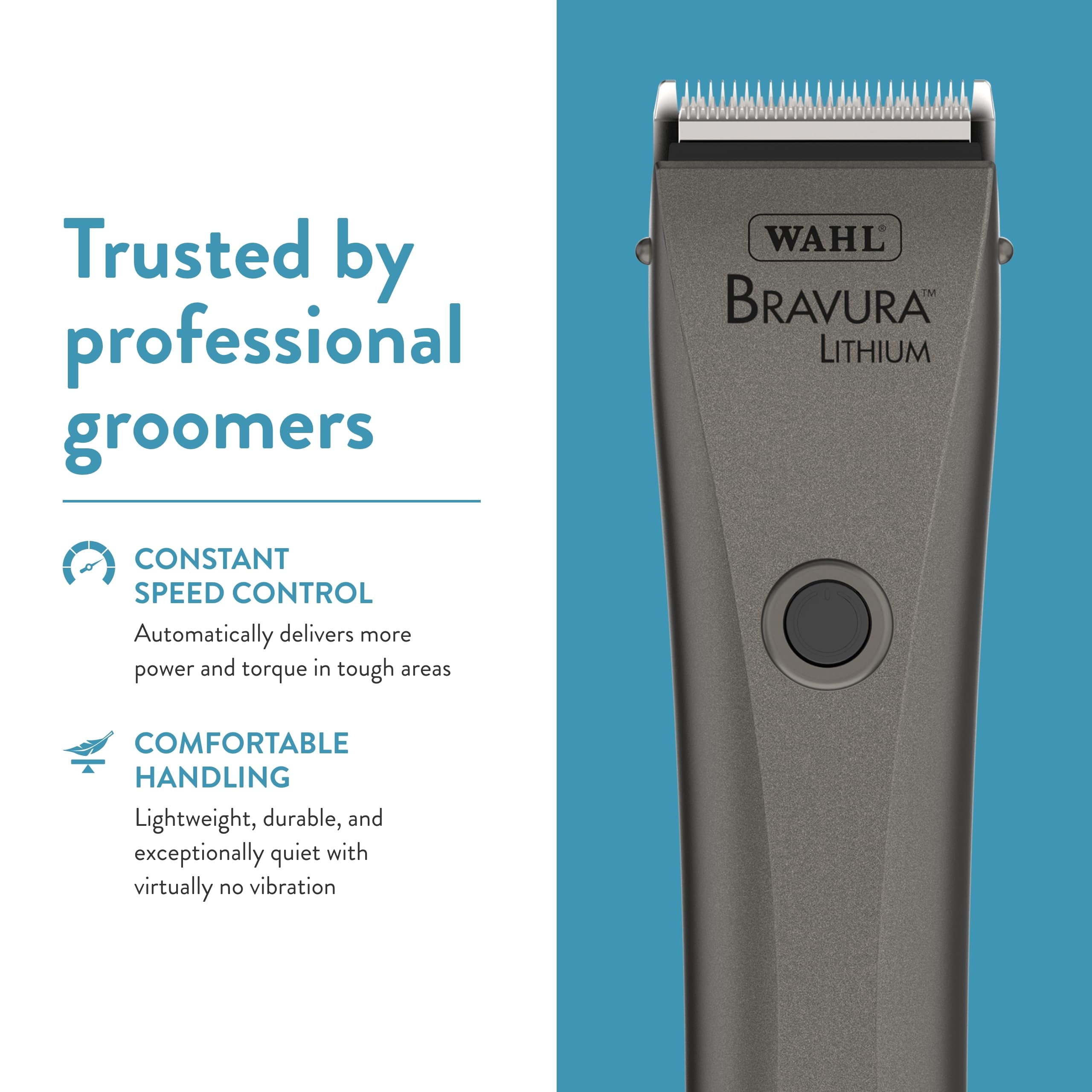 Wahl Bravura cleaning brush and blade oil for maintenance.