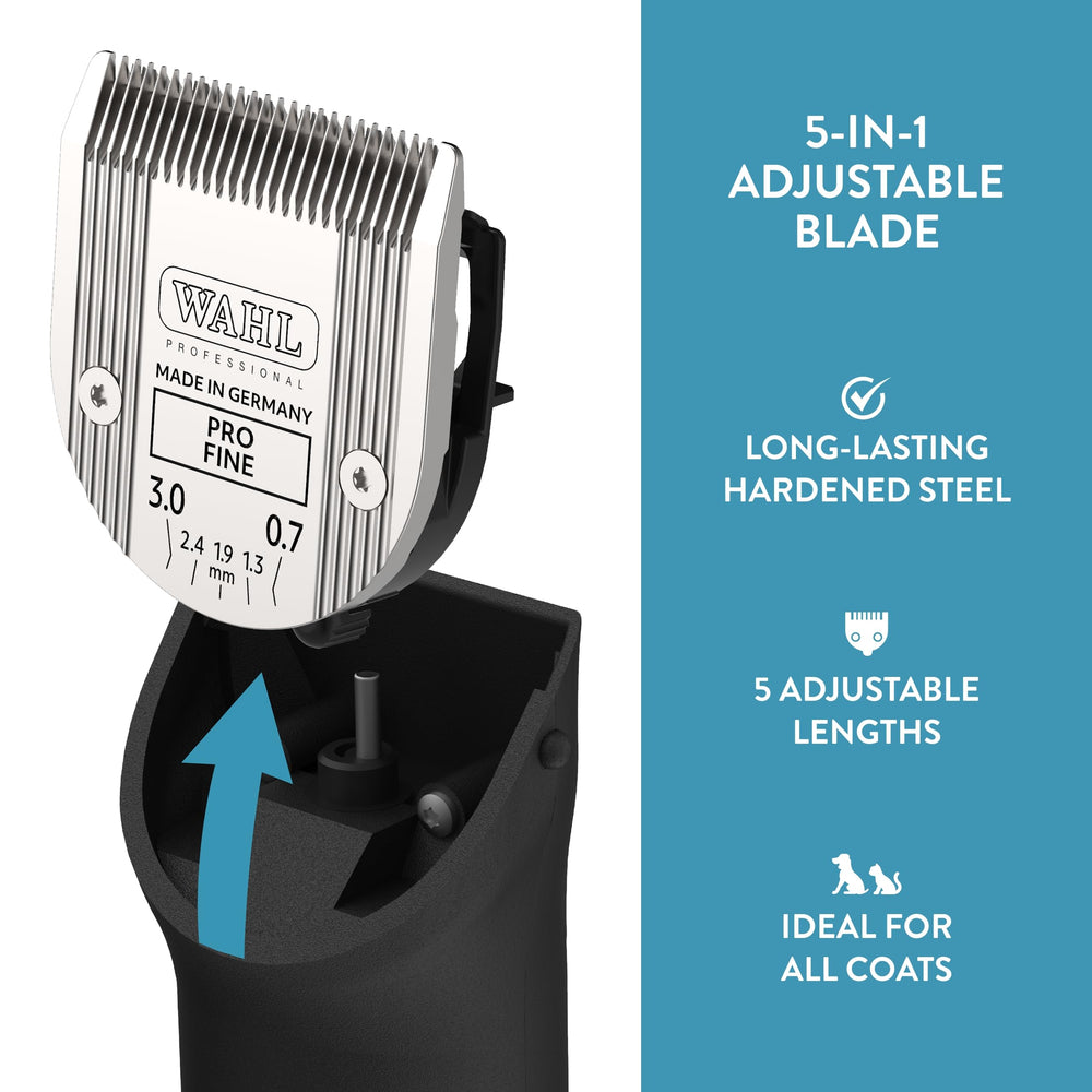 Wahl blade with cool-running tooth geometry to reduce heat