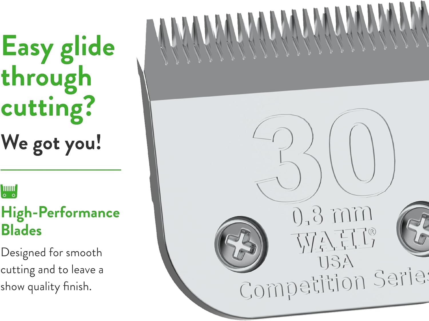 Wahl detachable blade in clipper shows quick-switch capability for grooming.