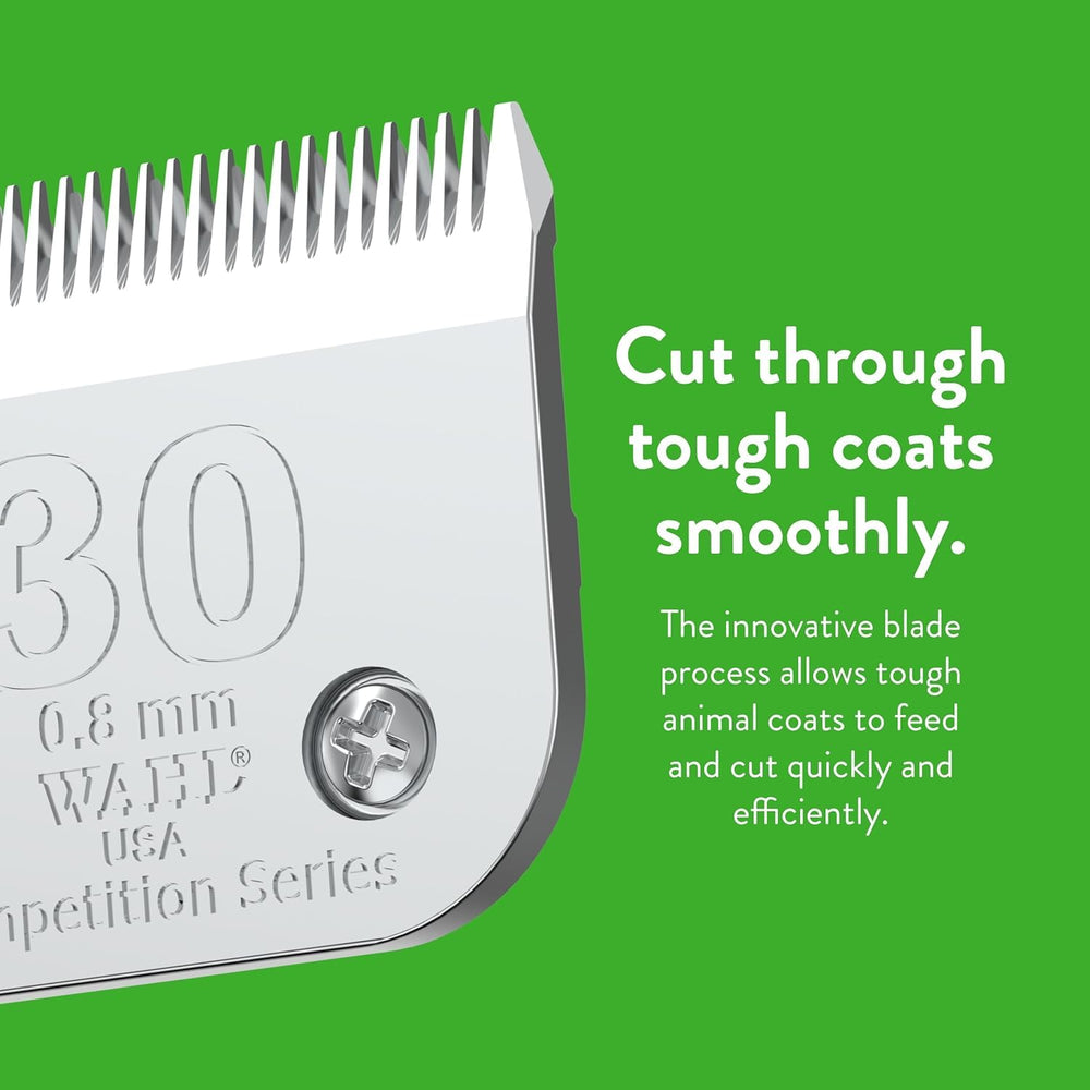 Wahl horse grooming uses 0.8mm cut for neat, clean lines.