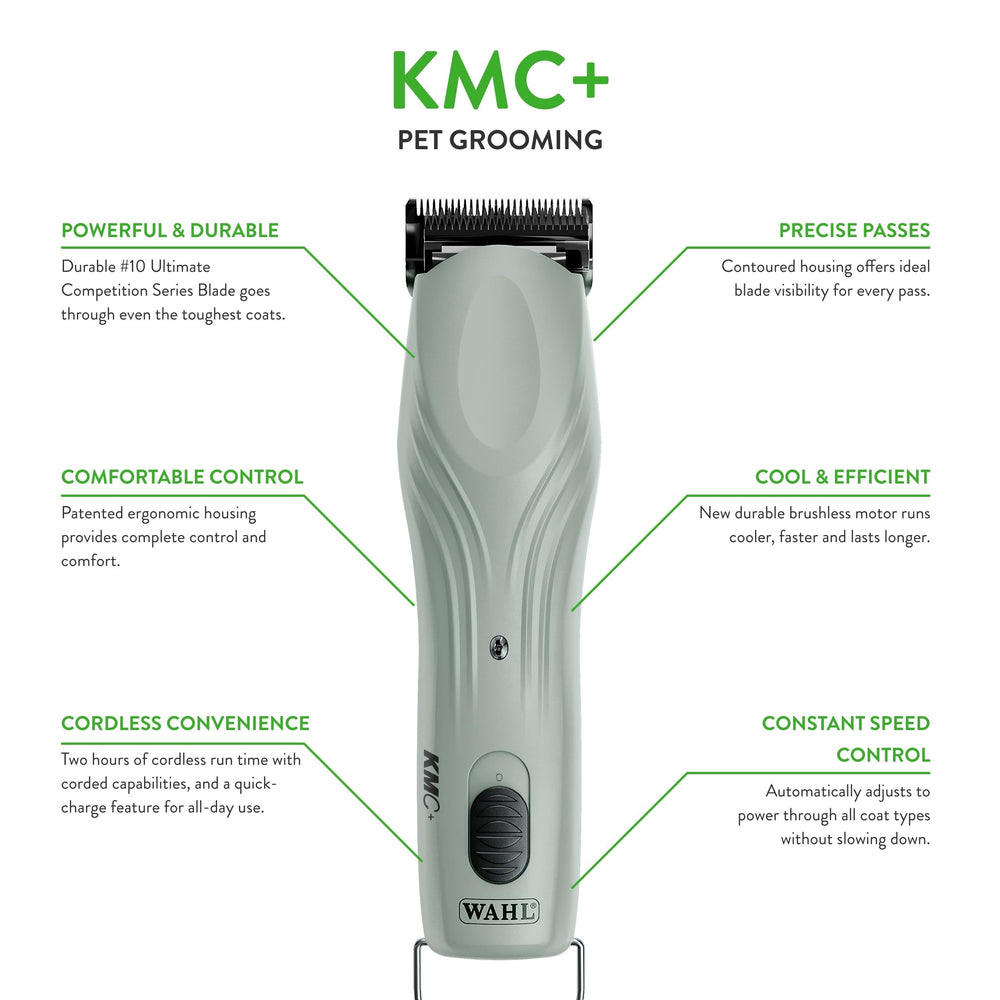 Wahl KMC+ clipper 2-speed switch enables versatile grooming options