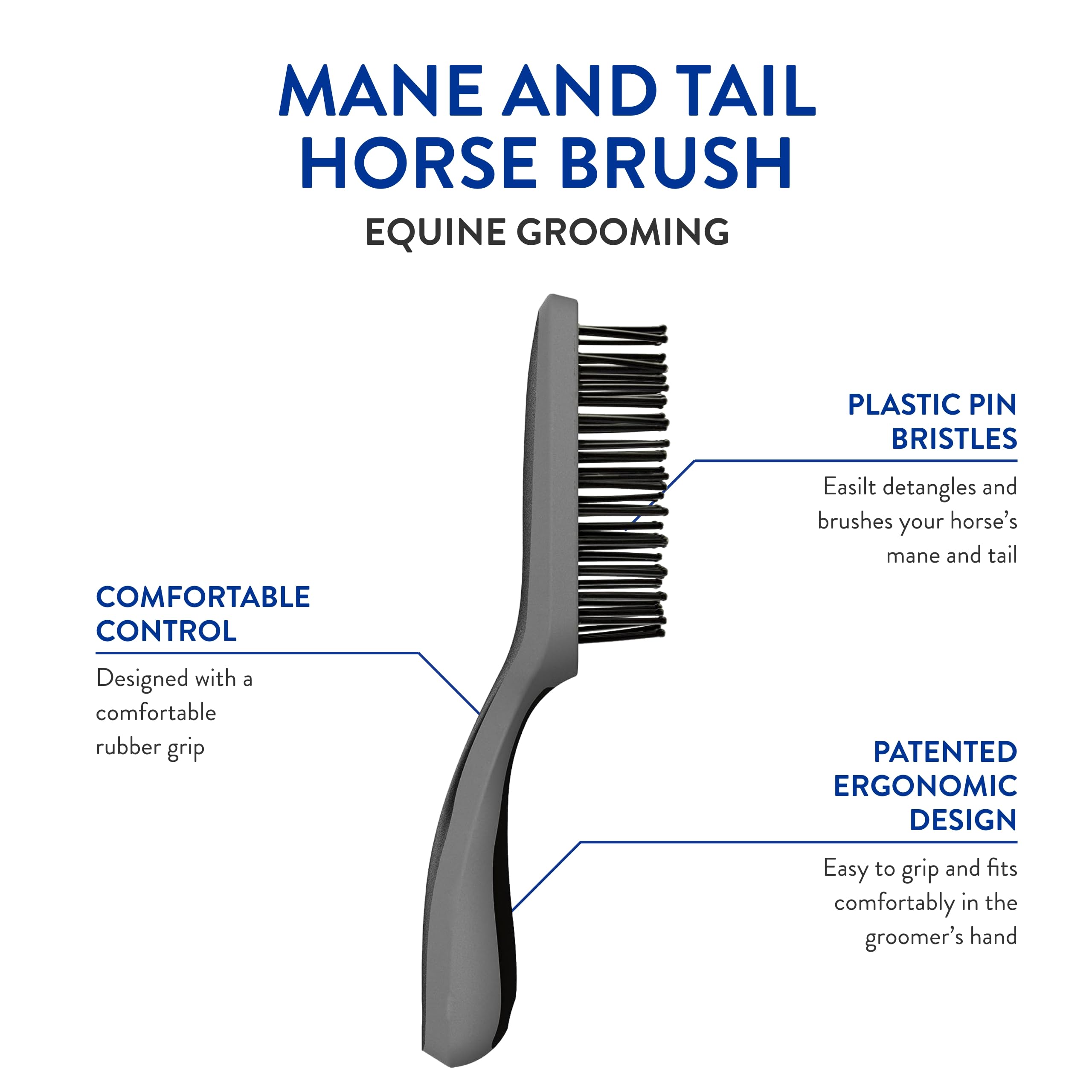 Wahl Mane Tail Brush closeup bristles for detangling mane and tail effectively.