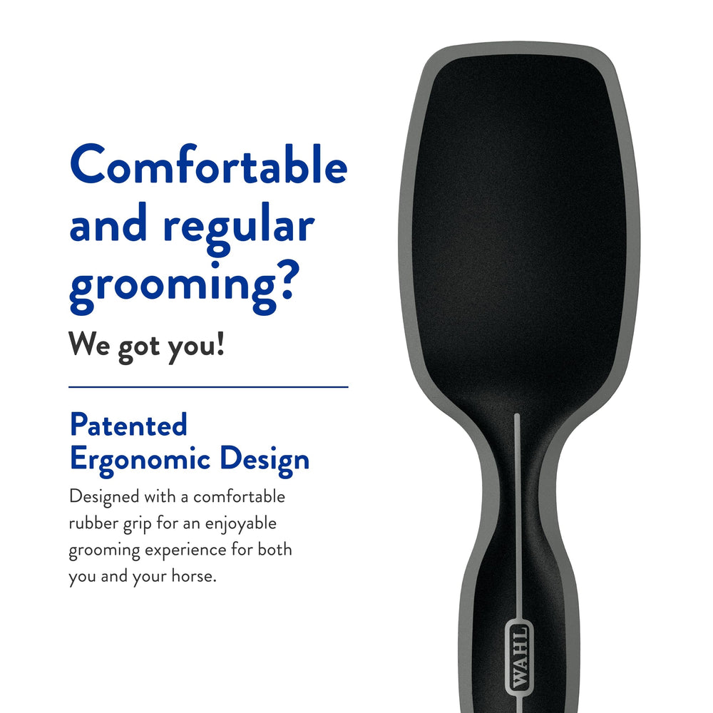 Wahl Mane Tail Brush with comfortable handle provides easy grip during extended grooming.