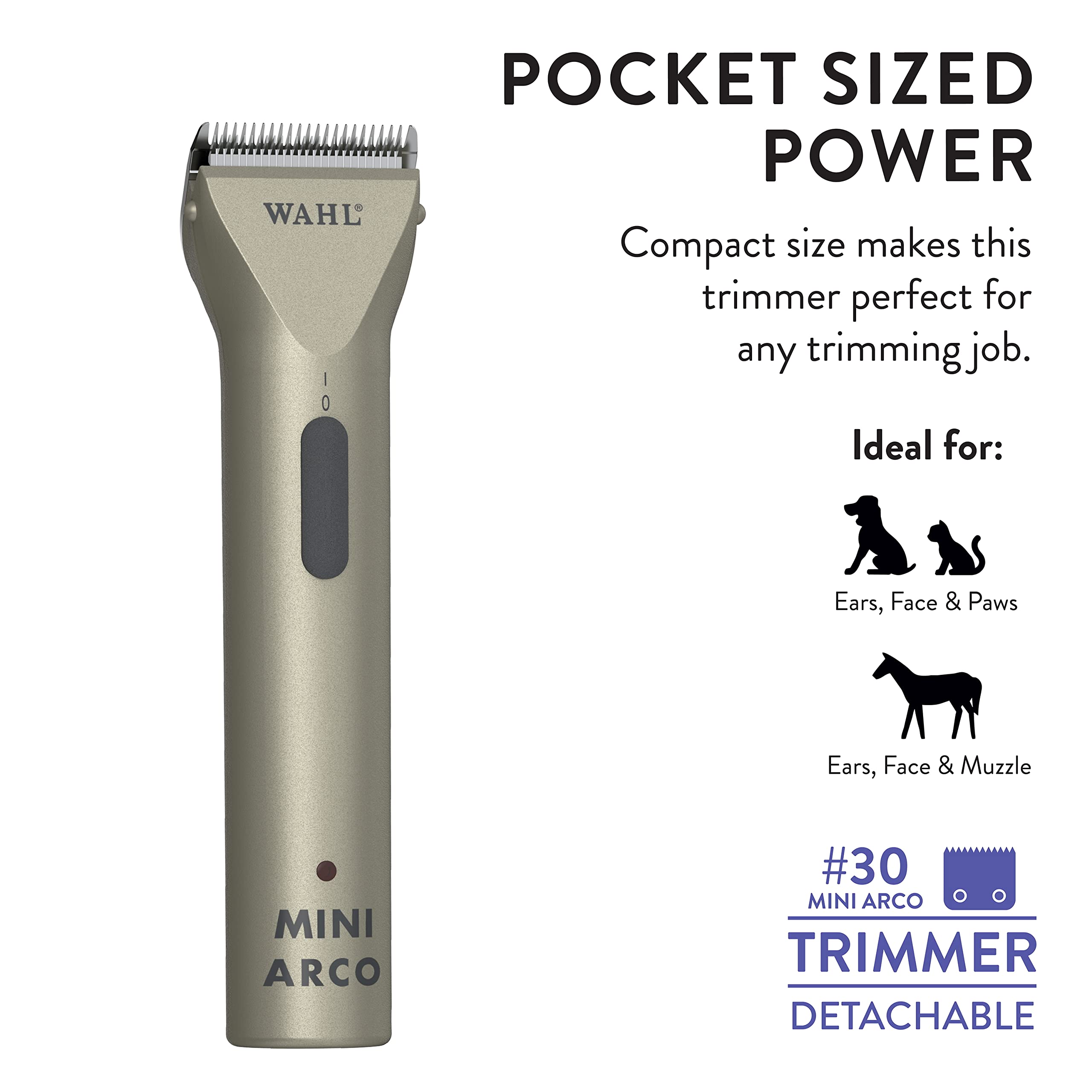 Wahl MiniArco attachment combs for adjustable pet coat lengths