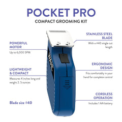 Wahl Pocket Pro Equine recorta el rostro para retoques rápidos