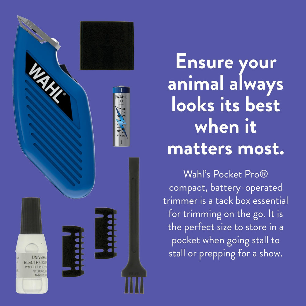 Wahl Pocket Pro Equine kit de accesorios listo para grooming