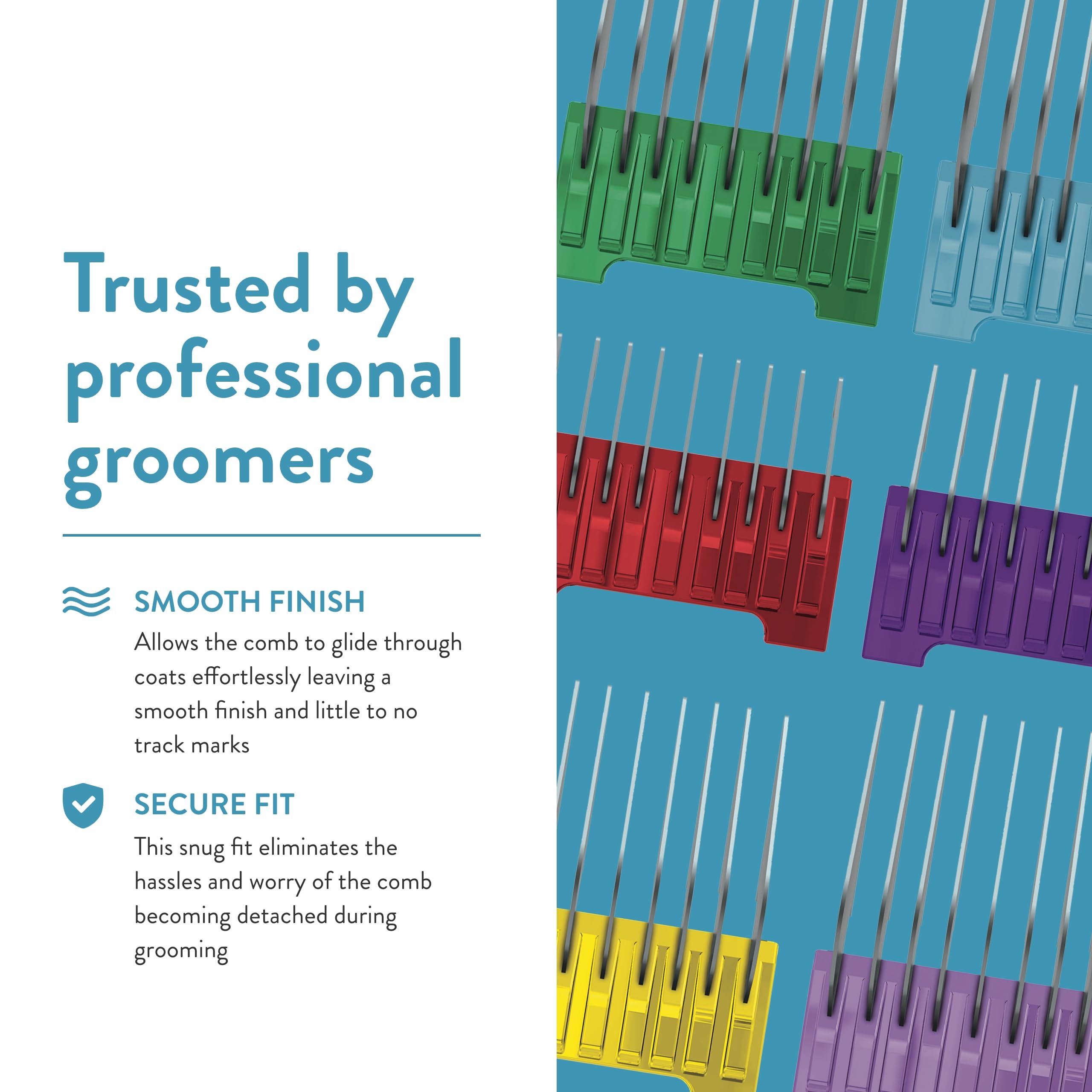 Wahl comb securely fits four blade sides to prevent slips