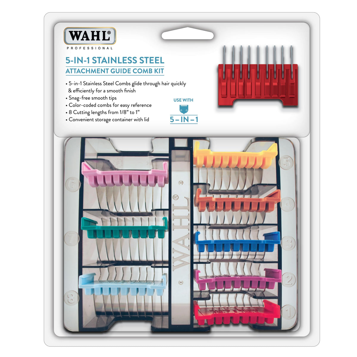 Wahl Professional Animal stainless steel attachment comb for at-home grooming with smooth glide