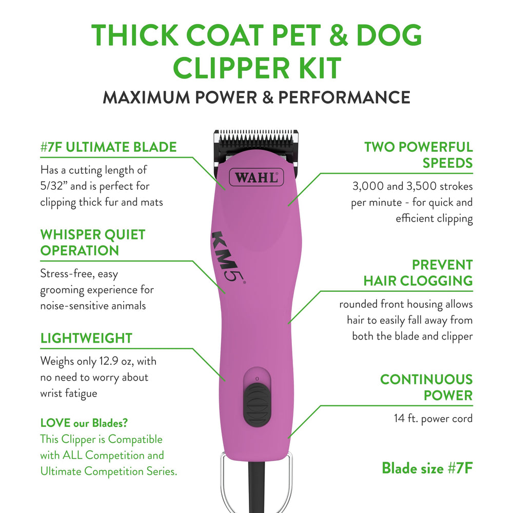 Wahl Pro Animal blade 7F Ultimate Competition Series close-up for fast clipping.