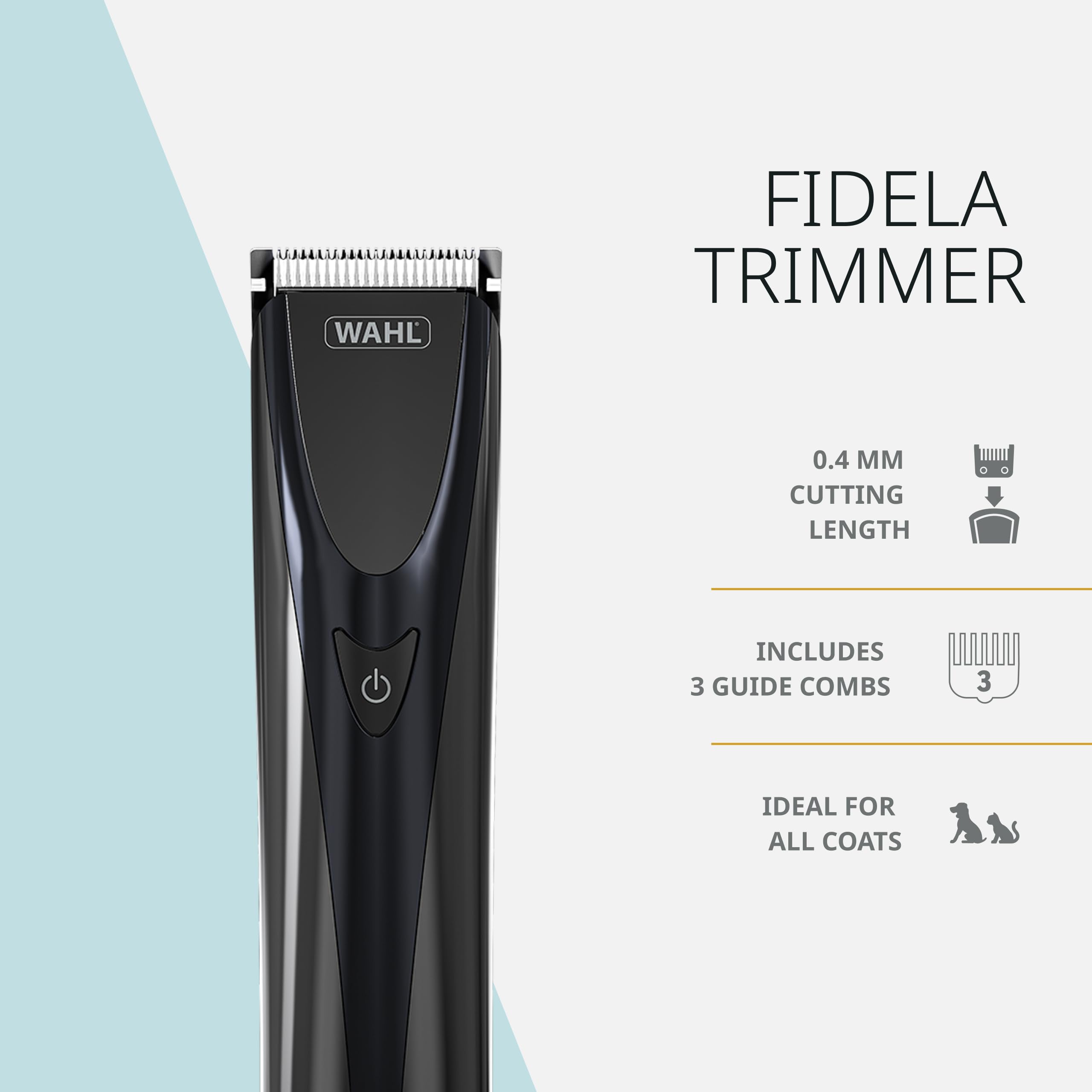 Fidela Trimmer LED indicator and compact body for easy visibility and travel.