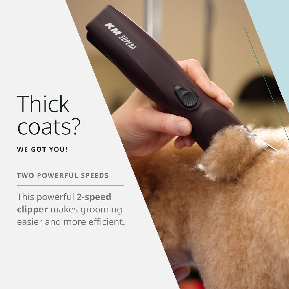 Wahl Pro Animal KM Supera low vibration motor delivers smooth pet grooming sessions