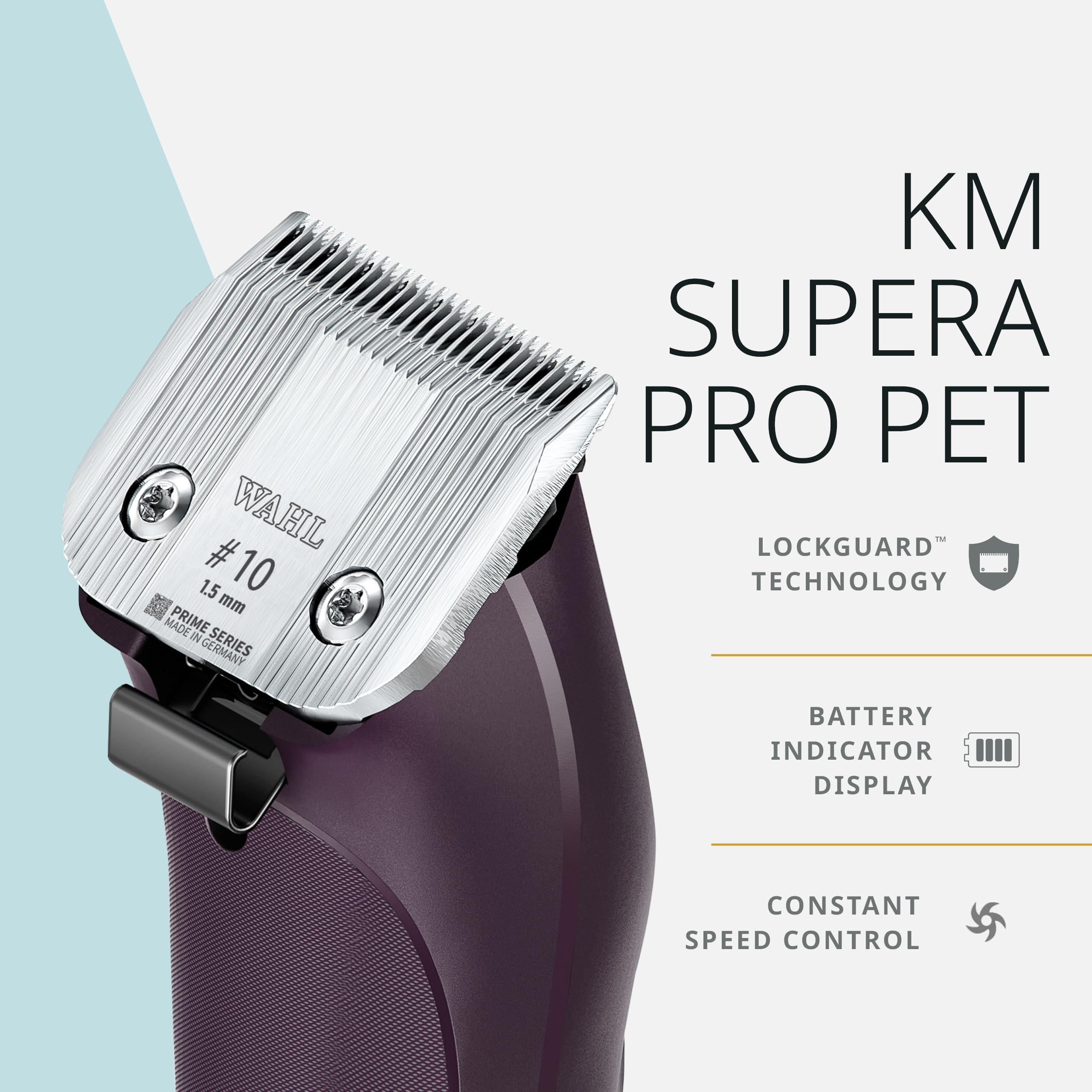 Wahl Pro Animal KM Supera quiet grooming session reduces stress for pets