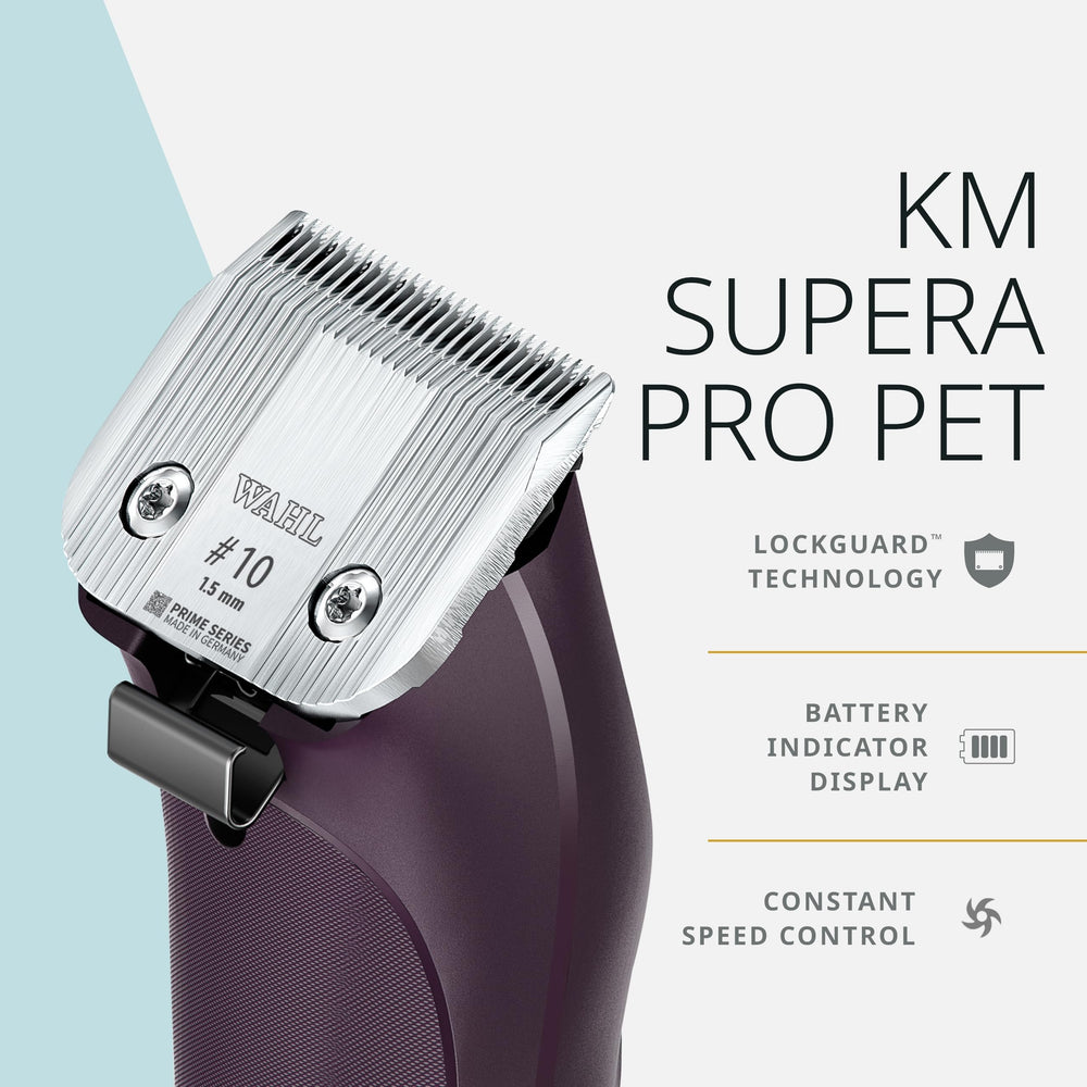 Wahl Pro Animal KM Supera quiet grooming session reduces stress for pets