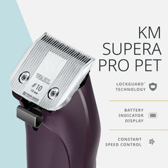 Wahl Pro Animal KM Supera quiet grooming session reduces stress for pets