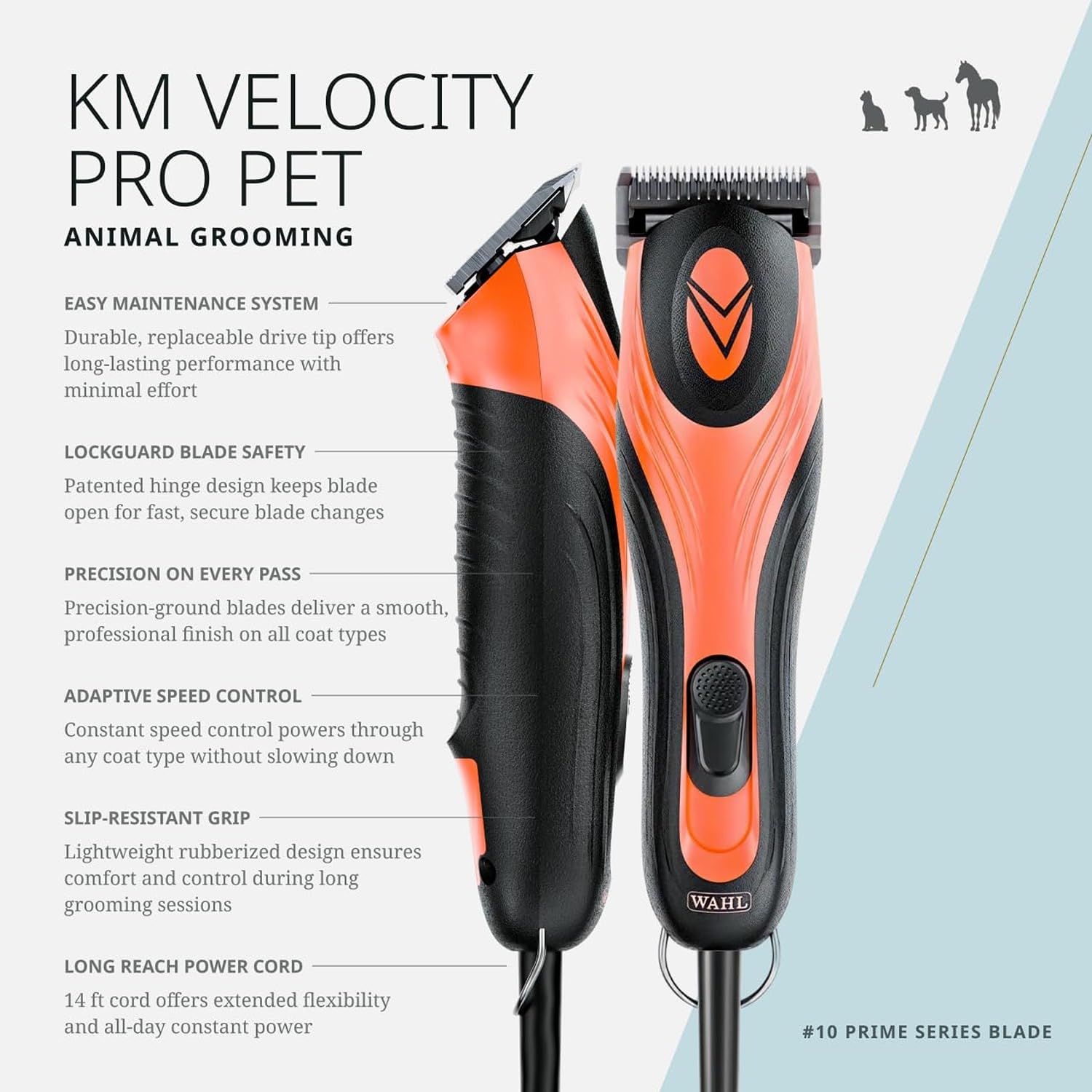 Wahl Pro Animal KM Velocity detachable blades enabling fast blade changes