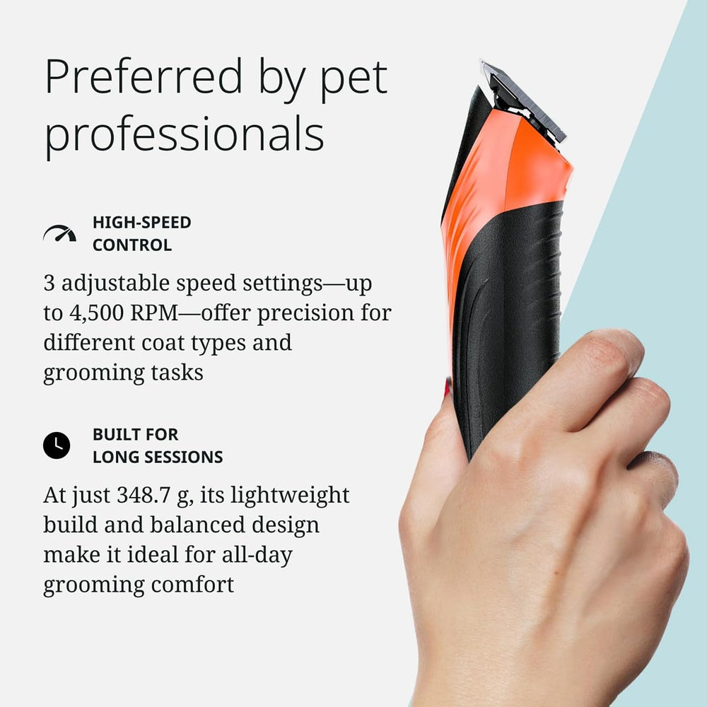 Wahl Pro Animal KM Velocity no-slip grip for comfortable extended grooming