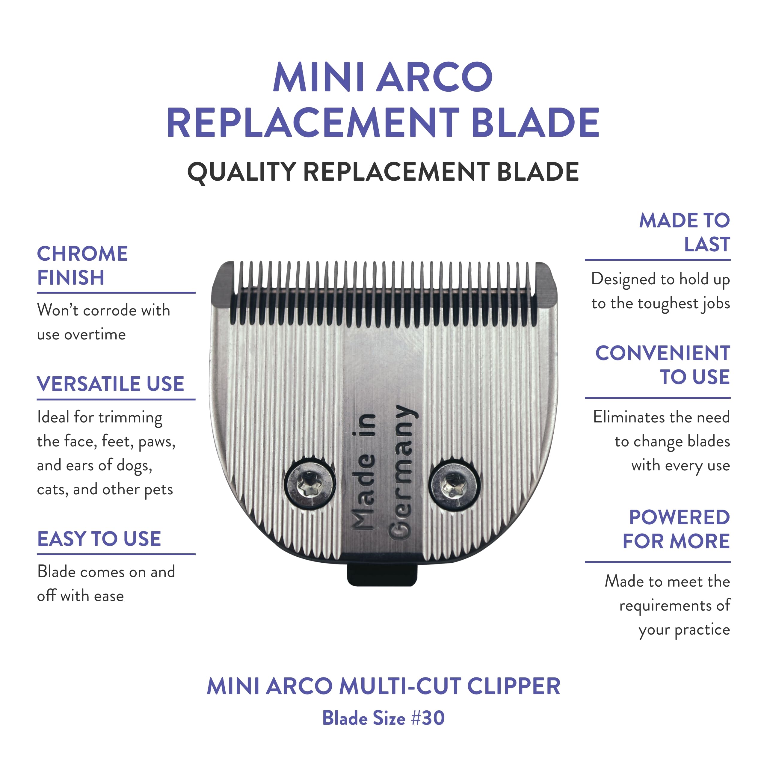 Wahl blade chrome finish demonstrates rust resistance for regular pet grooming.