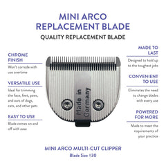 Wahl blade chrome finish demonstrates rust resistance for regular pet grooming.