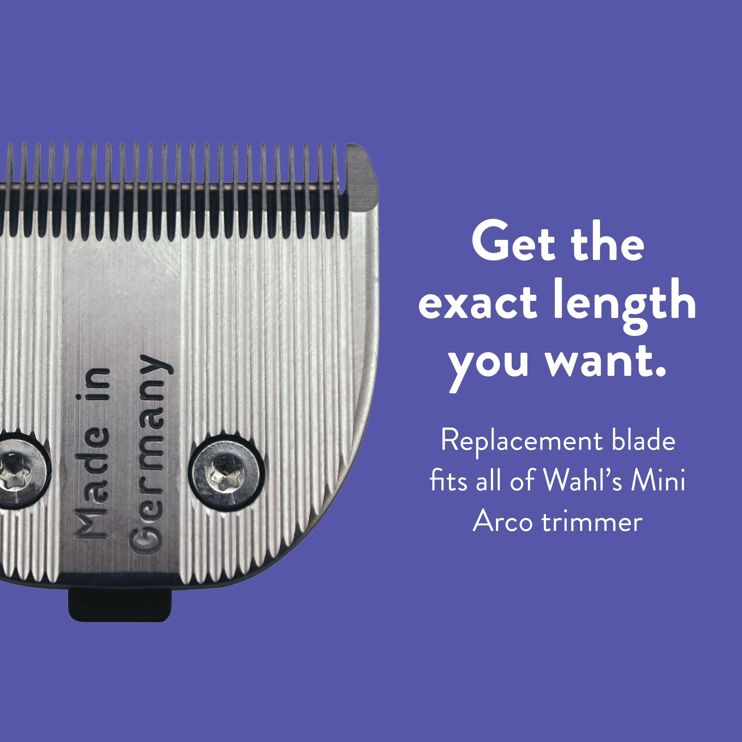 Wahl 2179-100 blade displayed for face, paws, and ears grooming.
