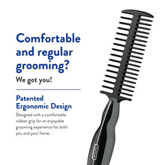 WAHL ergonomic show-prep comb shown for separation of mane
