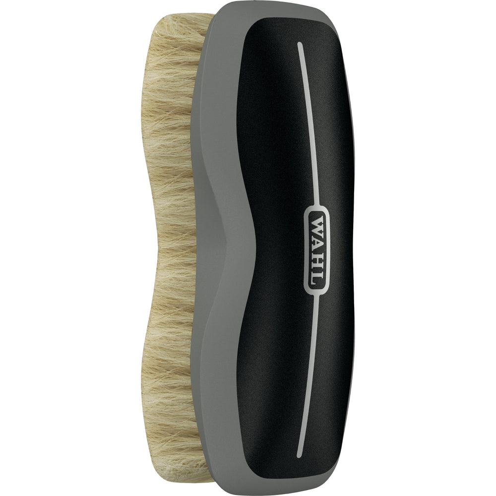 Wahl Professional Horse Face Brush in black front view showing gentle dirt removal
