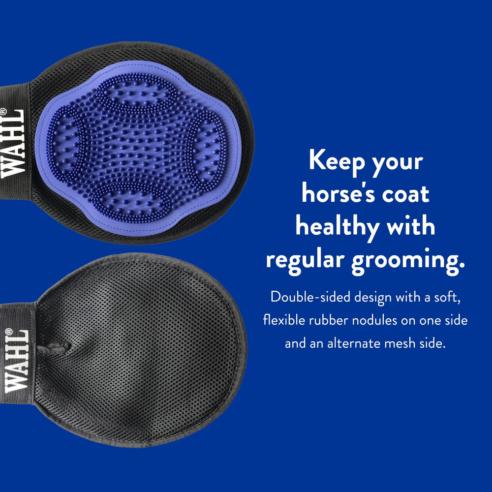 WAHL grooming mitt elastic strap ensures comfortable, secure fit.