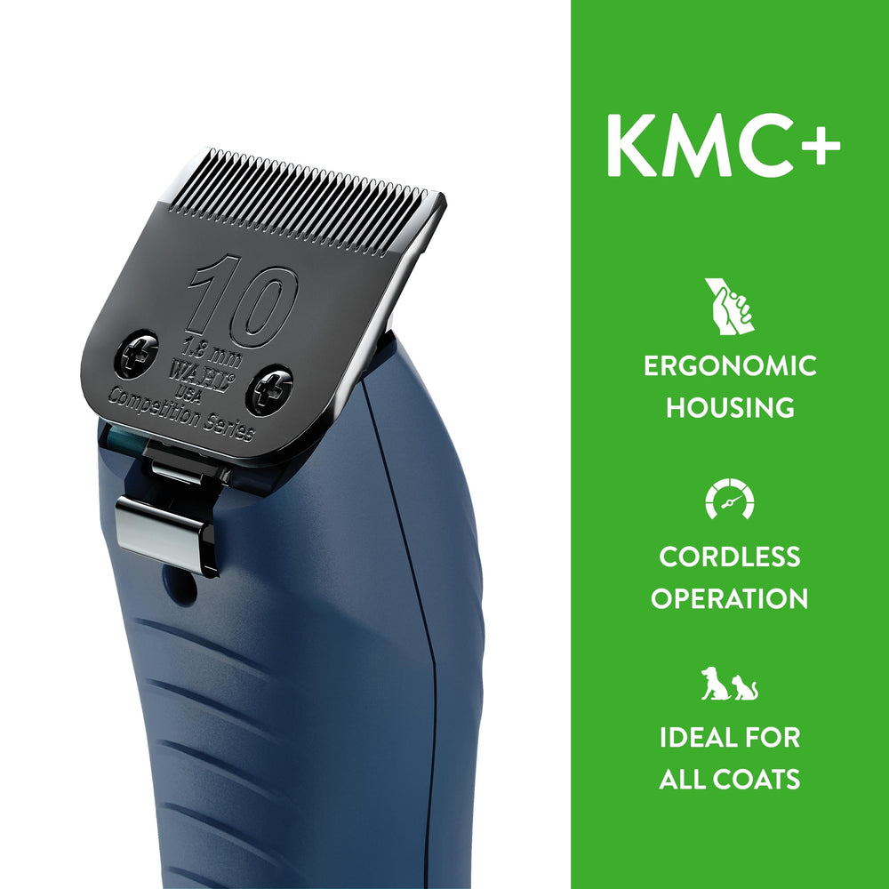 Wahl KMC+ low-noise operation helps keep pets calm during trimming sessions.