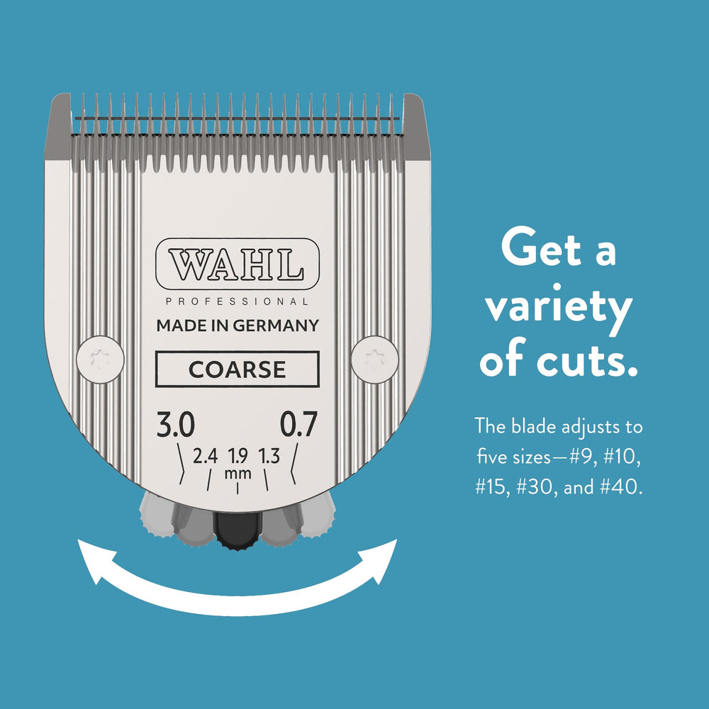 Wahl quality assurance ensures a fresh blade packaging and brand-new condition.