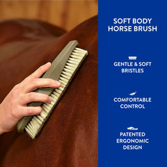 WAHL Soft Body Horse Brush removes dirt and debris to keep coats clean