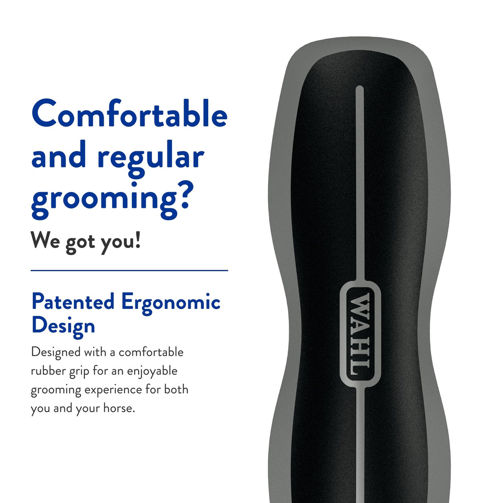 WAHL Soft Body Horse Brush ergonomic design facilitates easy grip during grooming