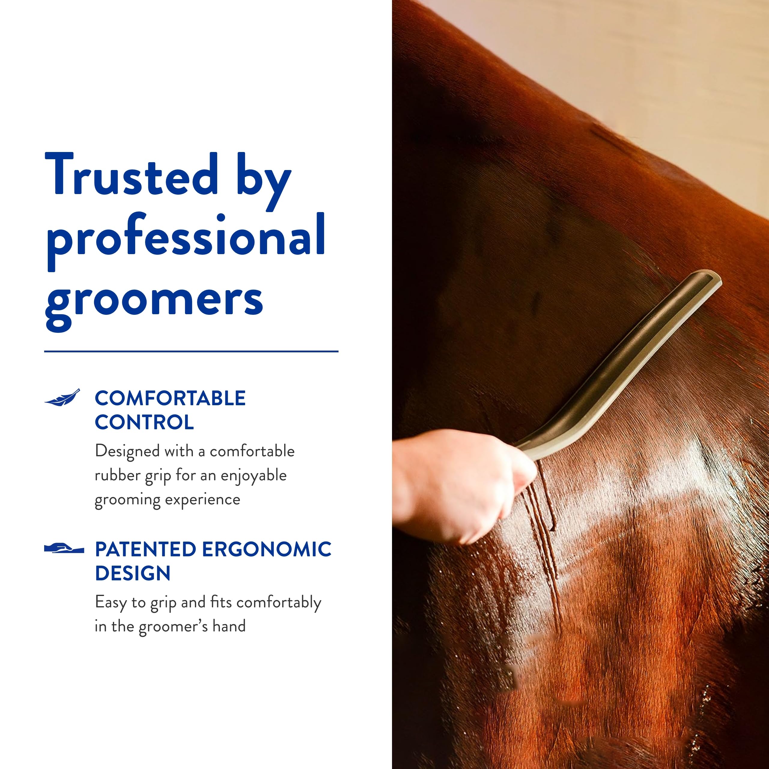 Wahl sweat scraper coat moisture removal demonstrates quick drying potential