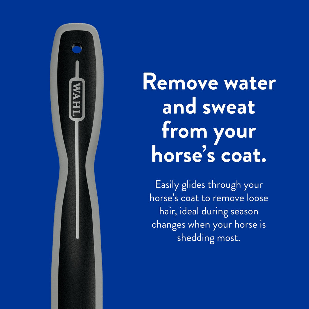 Wahl sweat scraper ergonomic design showcases easy-to-hold form