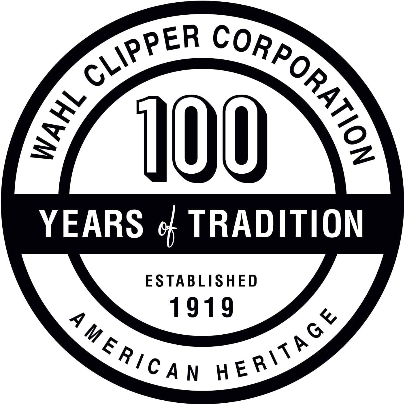 Wahl yellow color-coded attachment guide showing quick snap-on action for fast length changes.