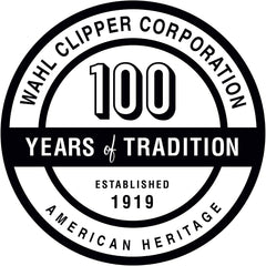 Wahl yellow color-coded attachment guide showing quick snap-on action for fast length changes.