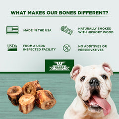 W WAHOO LOCKER closeup of a 1-5in bone highlighting texture and long-lasting chew