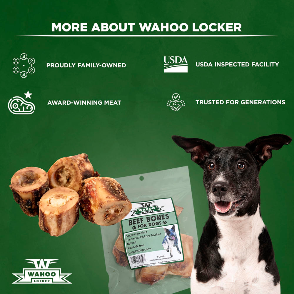 W WAHOO LOCKER four-bone display emphasizing value and extended chew time