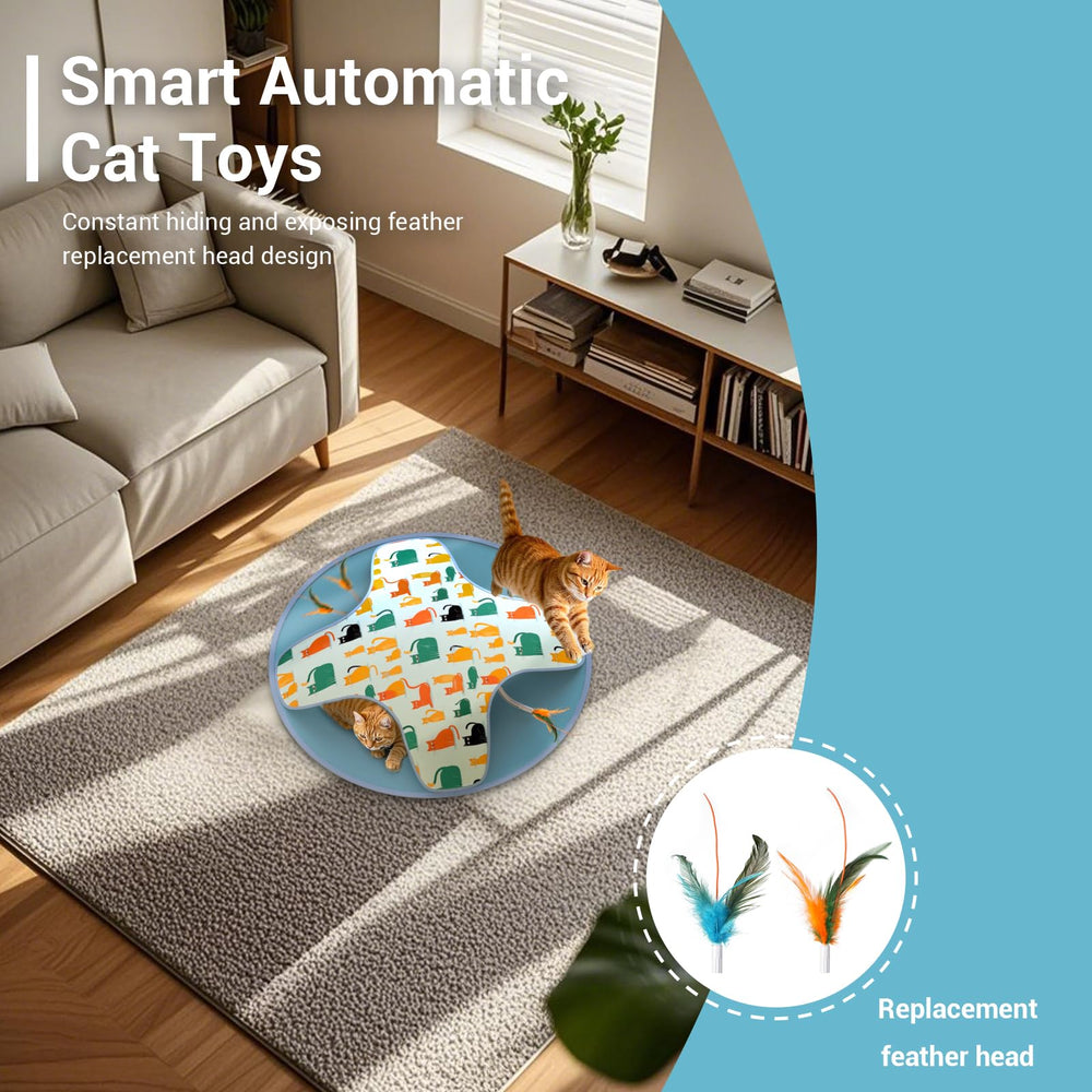 WAKHJAKT cat toy LED rainbow lights close-up for stimulating nocturnal chasing.