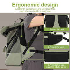 Wakytu dog backpack carrier loading design for easy pet placement