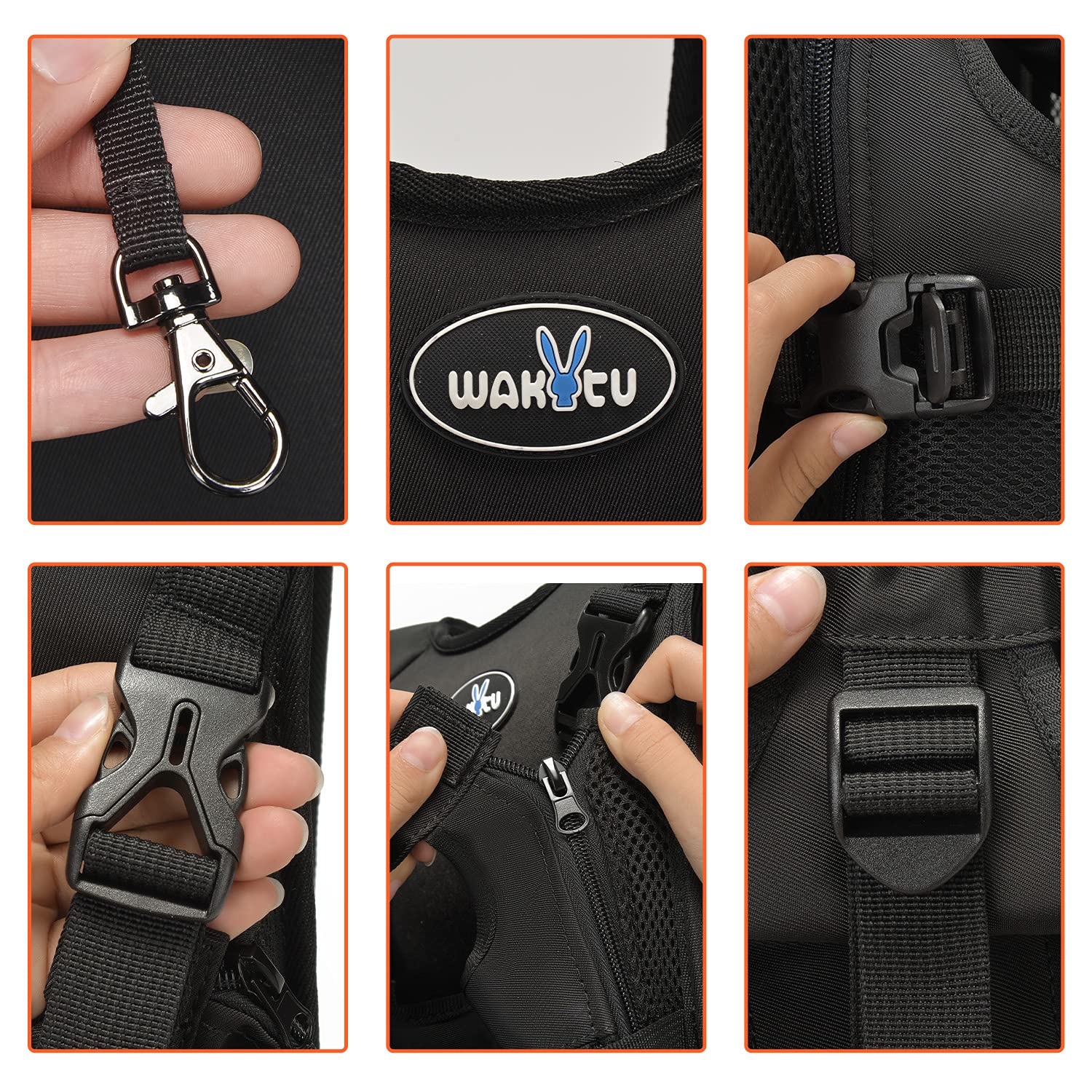 Wakytu dog front carrier anti-escape features keep pets safe during adventures.