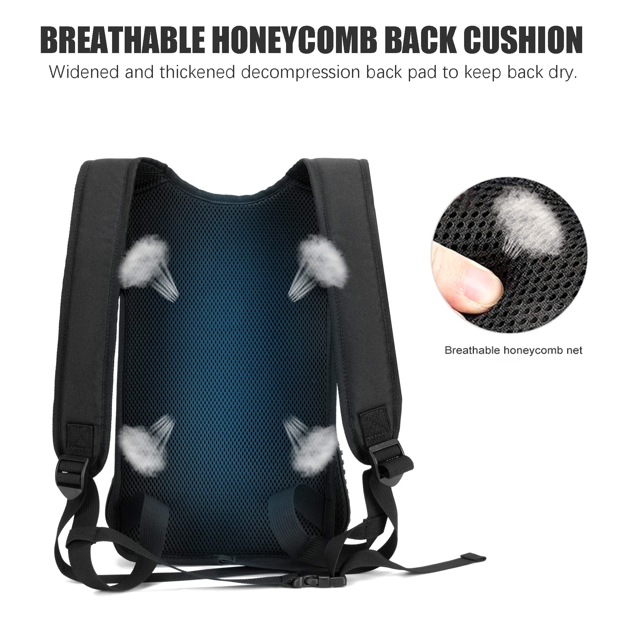 Wakytu dog front carrier wide waist belt distributes weight for stability.