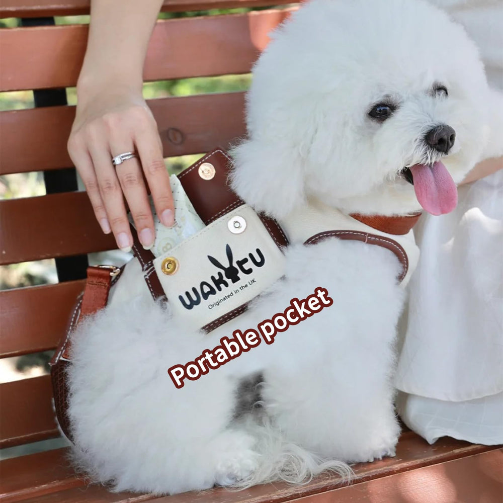 Wakytu dog lift harness side view with adjustable strap for growing dogs.