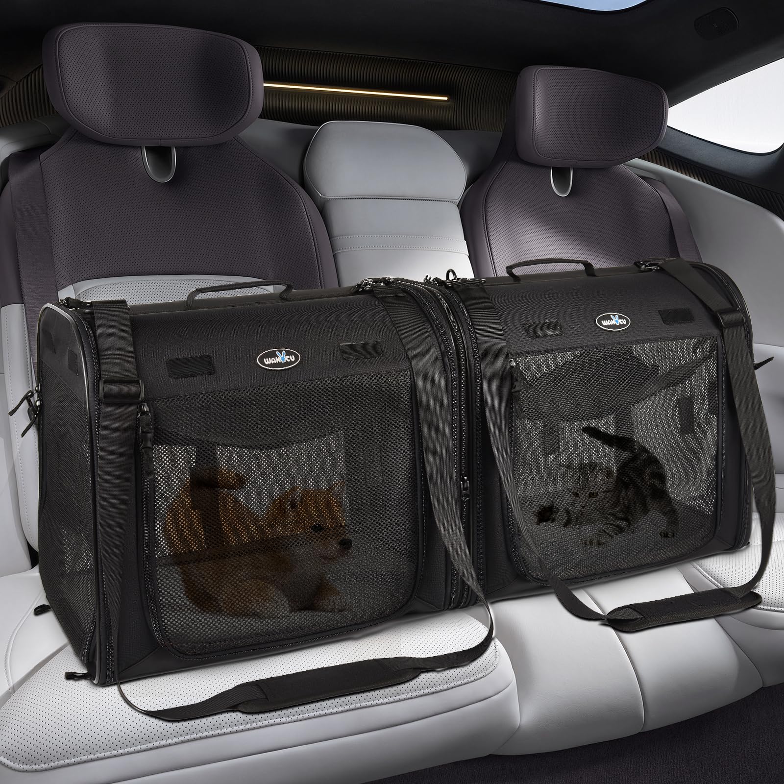 Wakytu carrier interior hammock supports pet comfort during travel