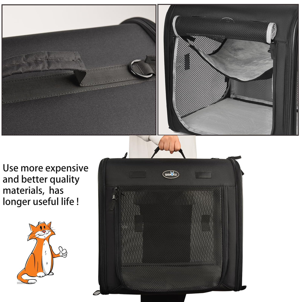 Wakytu 2-in-1 carrier with two pets inside demonstrating flexible travel setup