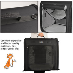 Wakytu 2-in-1 carrier with two pets inside demonstrating flexible travel setup